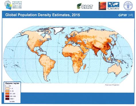 Map of World by Population Density